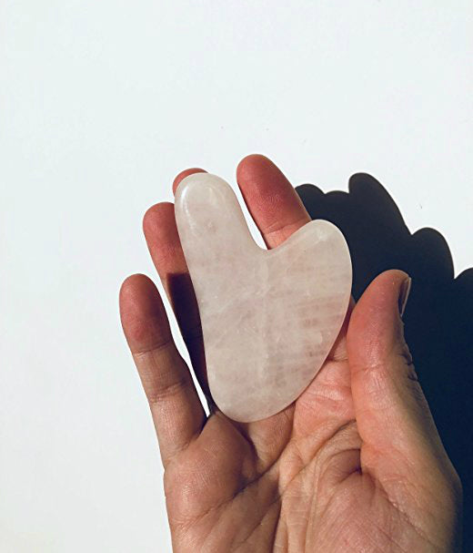 Solaris Rose Quartz Gua Sha Facial Massage Tool Beauty Solaris Laboratories   