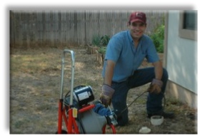 Anthony working the Sewer Machine